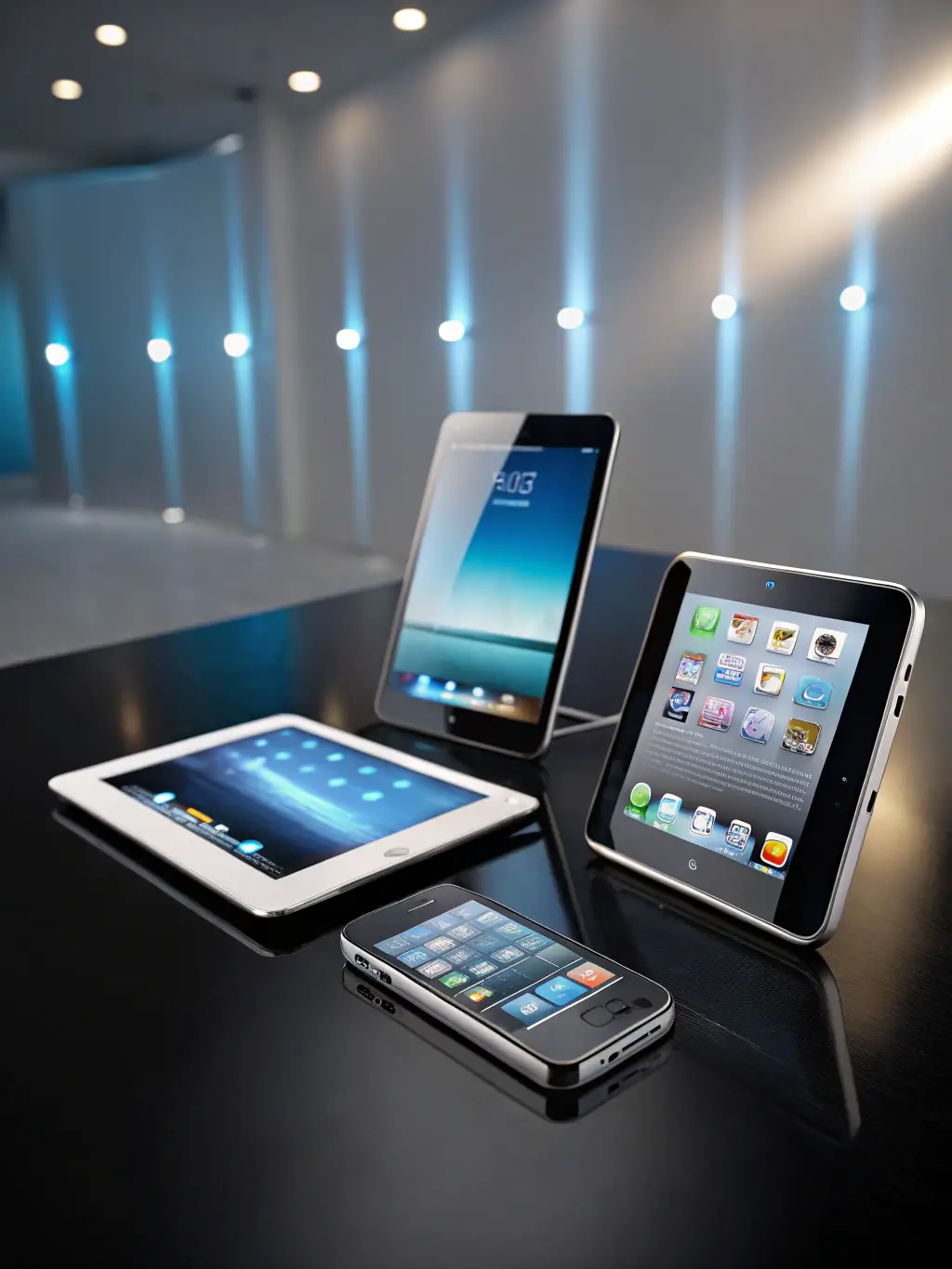 A vibrant image showcasing a selection of consumer electronics, such as smartphones, tablets, and headphones, displayed on a clean, modern background. The products are arranged to highlight their sleek designs and features.