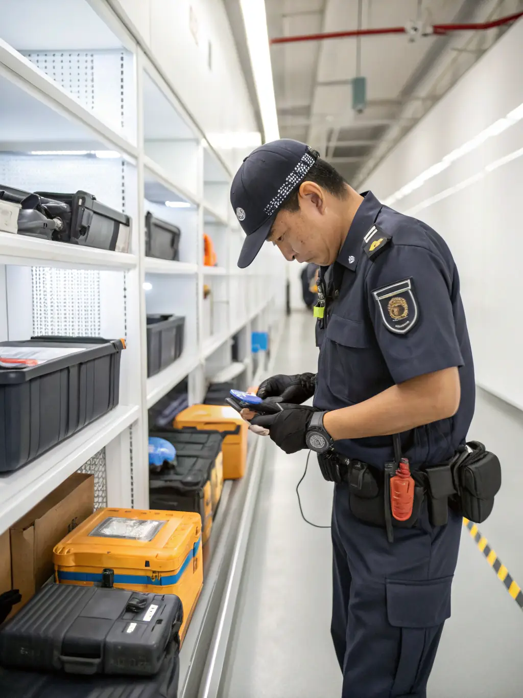 An image of a customs officer inspecting goods, highlighting the importance of compliance and smooth customs clearance.